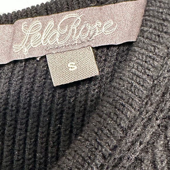 $1495 Lela Rose Black Flocked Lace Blouson Sleeve Dress - Picture 4 of 7